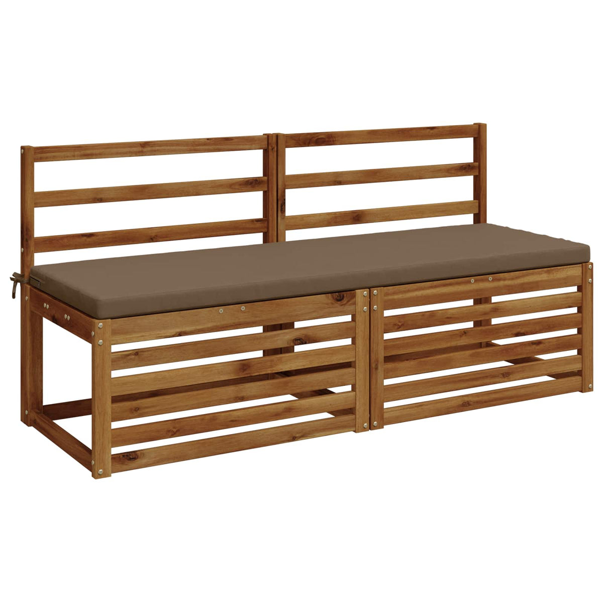 2-Piece Bench Cushions SOEST 2 pcs 100% Polyester Taupe