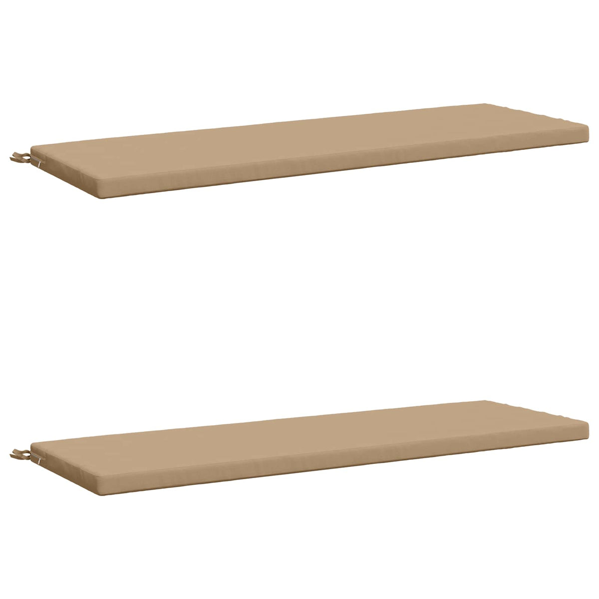 2-Piece Bench Cushions SOEST 2 pcs 100% Polyester Sand