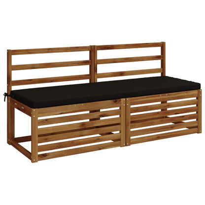2-Piece Bench Cushions SOEST 2 pcs 100% Polyester Black