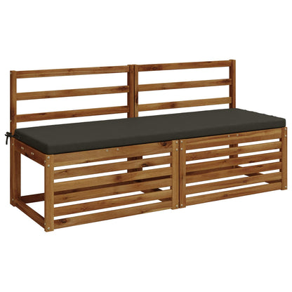 2-Piece Bench Cushions SOEST 2 pcs 100% Polyester Anthracite