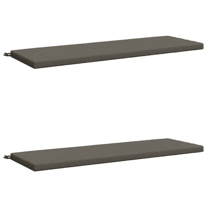 2-Piece Bench Cushions SOEST 2 pcs 100% Polyester Grey