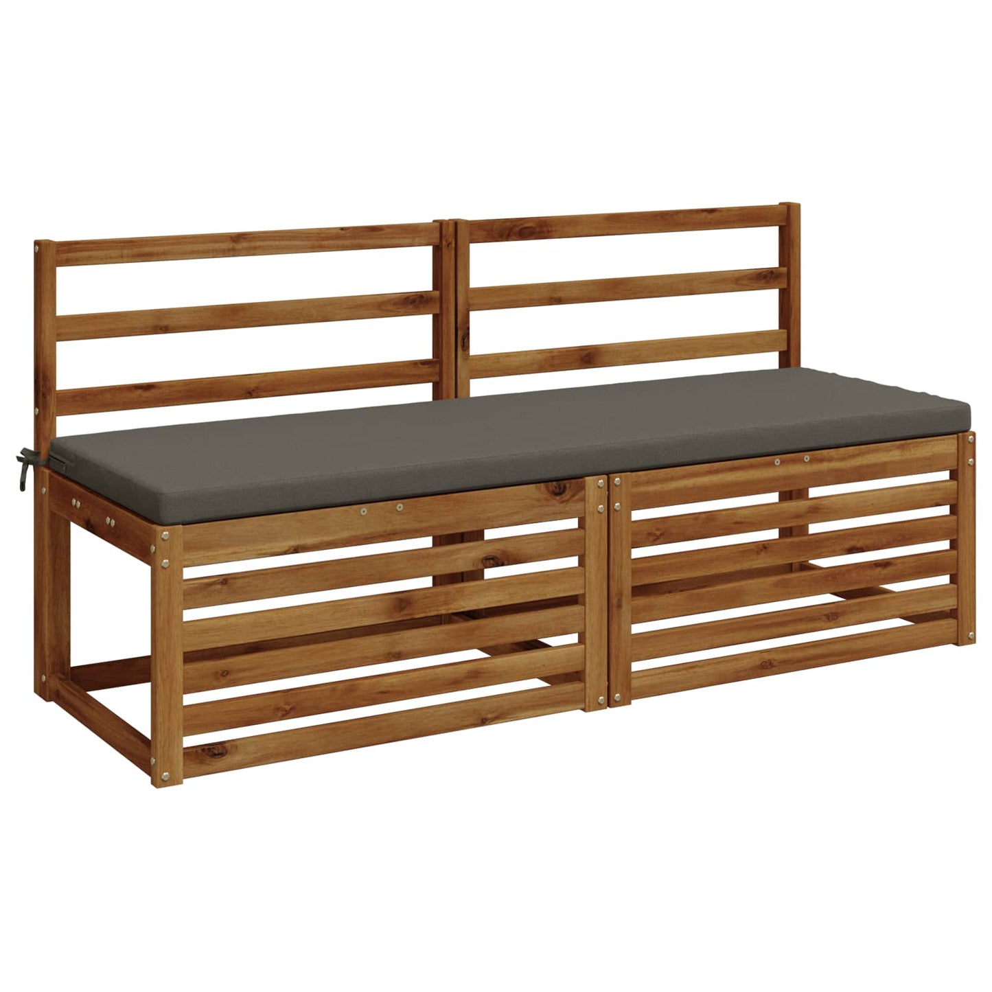 2-Piece Bench Cushions SOEST 2 pcs 100% Polyester Grey