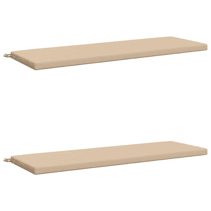 2-Piece Bench Cushions SOEST 2 pcs 100% Polyester Cream