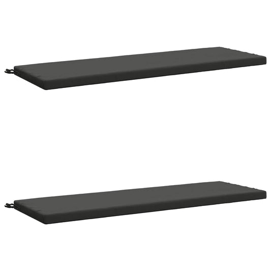 2-Piece Bench Cushions SOEST 2 pcs 100% Polyester Anthracite