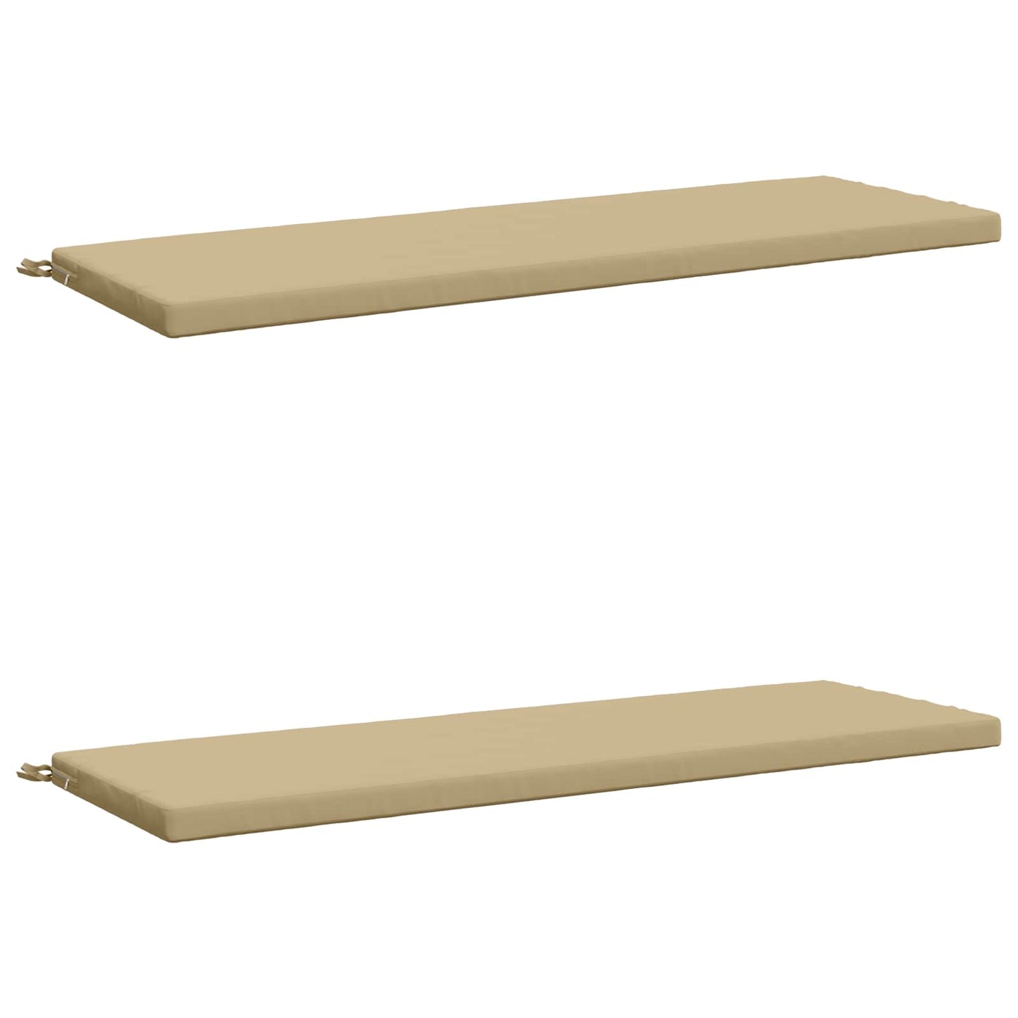 2-Piece Bench Cushions SOEST 2 pcs 100% Polyester Beige