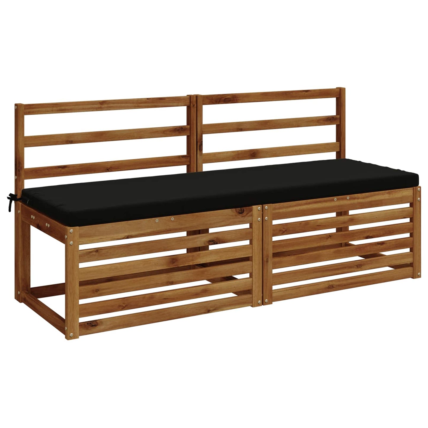 2-Piece Bench Cushions SOEST 2 pcs 100% Polyester Black