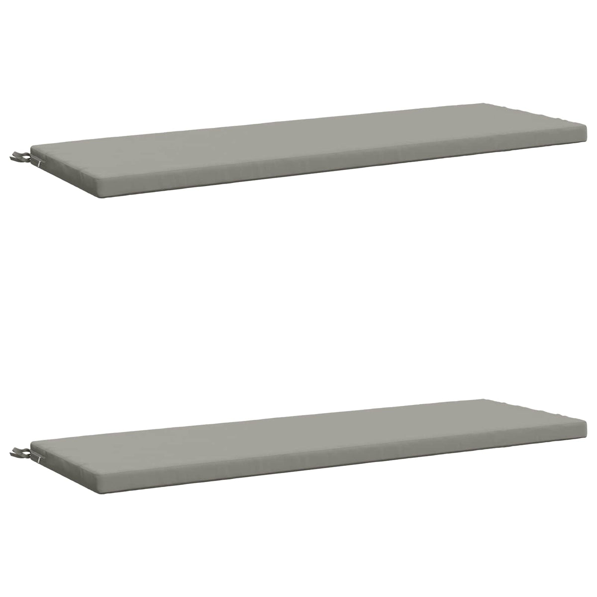 2-Piece Bench Cushions SOEST 2 pcs 100% Polyester Grey