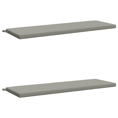 2-Piece Bench Cushions SOEST 2 pcs 100% Polyester Grey