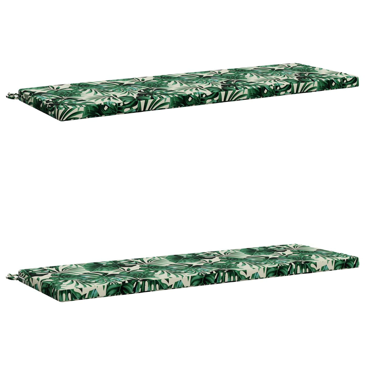 2-Piece Bench Cushions SOEST 2 pcs 100% Polyester Leaf Pattern