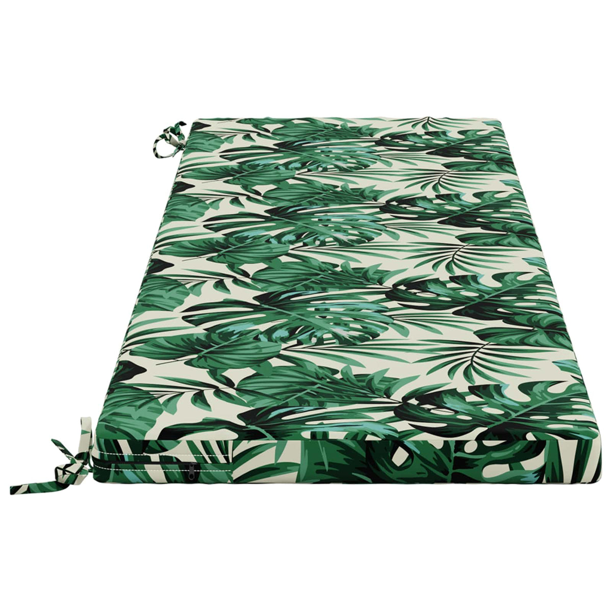 2-Piece Bench Cushions SOEST 2 pcs 100% Polyester Leaf Pattern