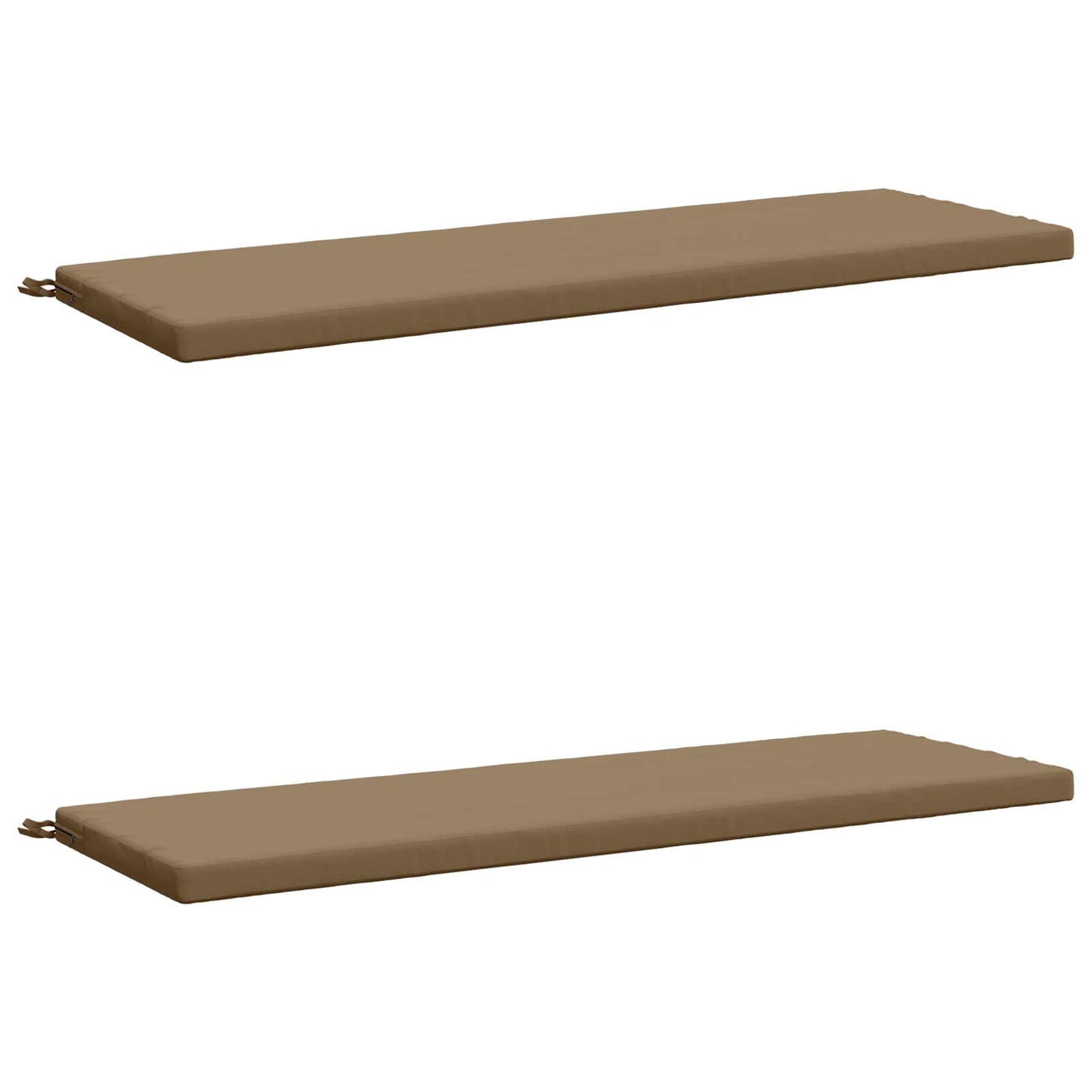 2-Piece Bench Cushions SOEST 2 pcs 100% Polyester Taupe