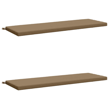 2-Piece Bench Cushions SOEST 2 pcs 100% Polyester Taupe
