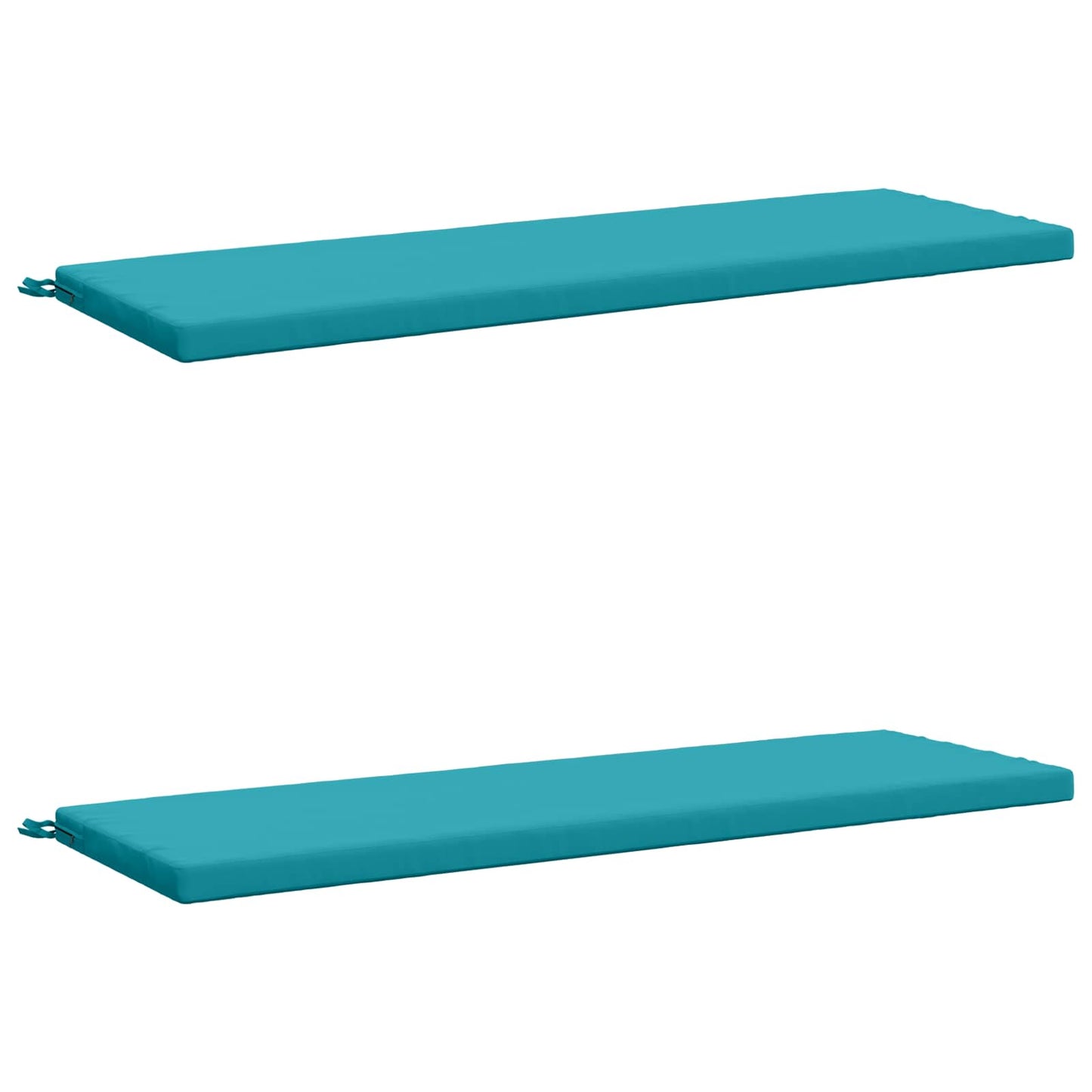 2-Piece Bench Cushions SOEST 2 pcs 100% Polyester Turquoise