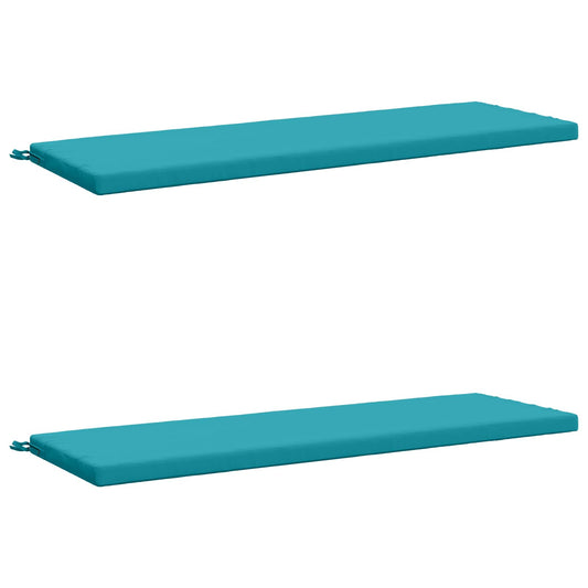 2-Piece Bench Cushions SOEST 2 pcs 100% Polyester Turquoise