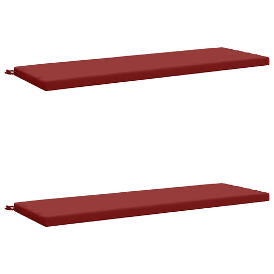 2-Piece Bench Cushions SOEST 2 pcs 100% Polyester Wine Red