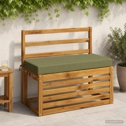2-Piece Bench Cushions SOEST 2 pcs 100% Polyester Olive Green