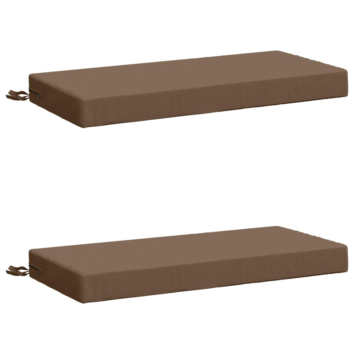 2-Piece Bench Cushions SOEST 2 pcs 100% Polyester Taupe