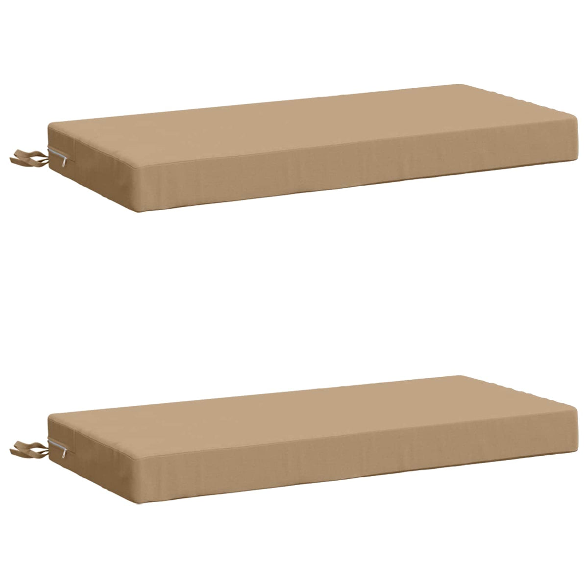 2-Piece Bench Cushions SOEST 2 pcs 100% Polyester Sand