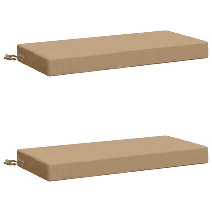 2-Piece Bench Cushions SOEST 2 pcs 100% Polyester Sand