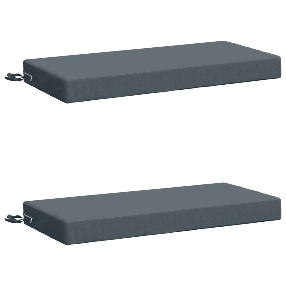 2-Piece Bench Cushions SOEST 2 pcs 100% Polyester Blue