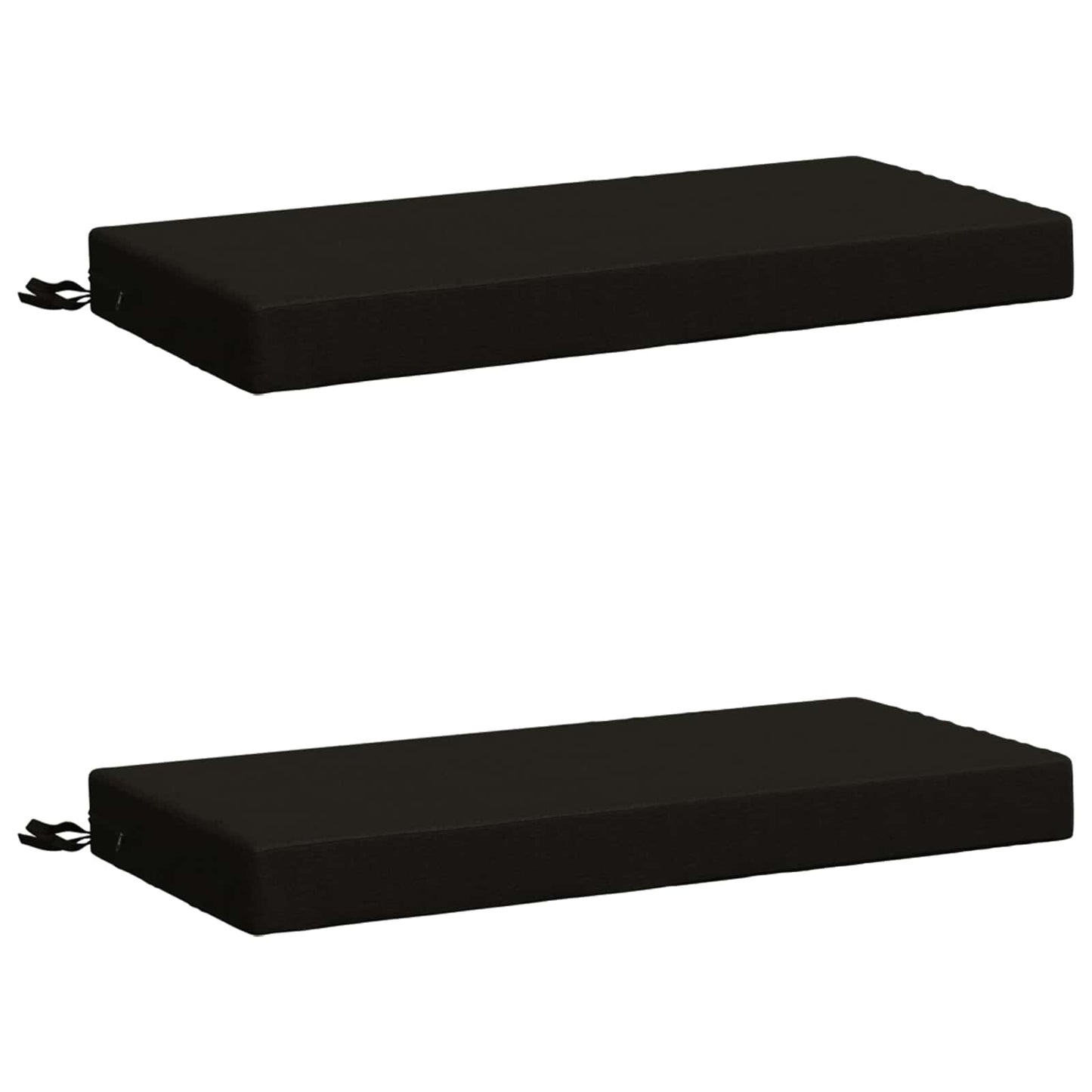 2-Piece Bench Cushions SOEST 2 pcs 100% Polyester Black
