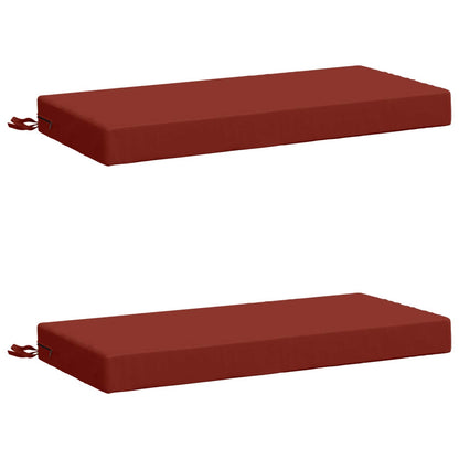 2-Piece Bench Cushions SOEST 2 pcs 100% Polyester Red