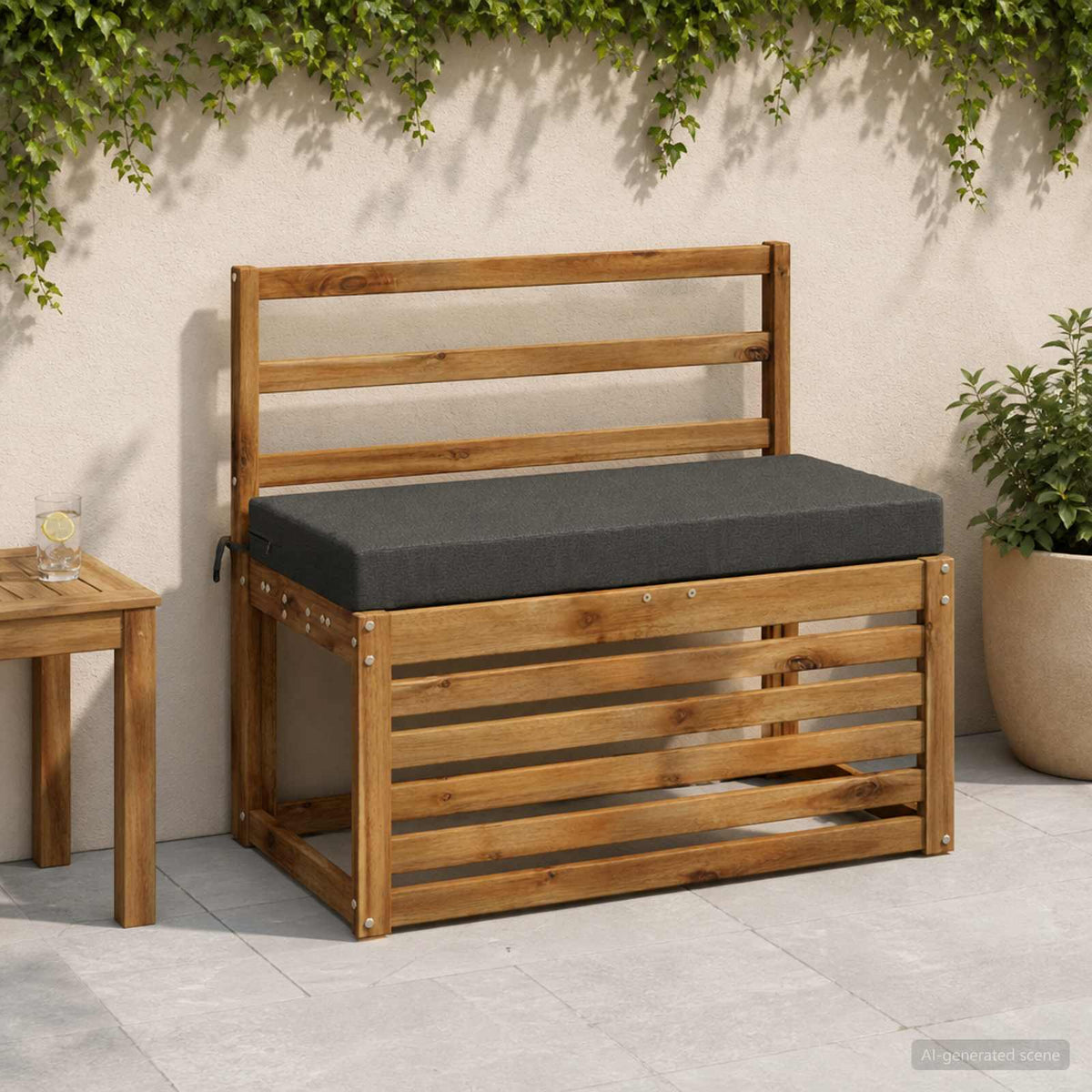 2-Piece Bench Cushions SOEST 2 pcs 100% Polyester Anthracite