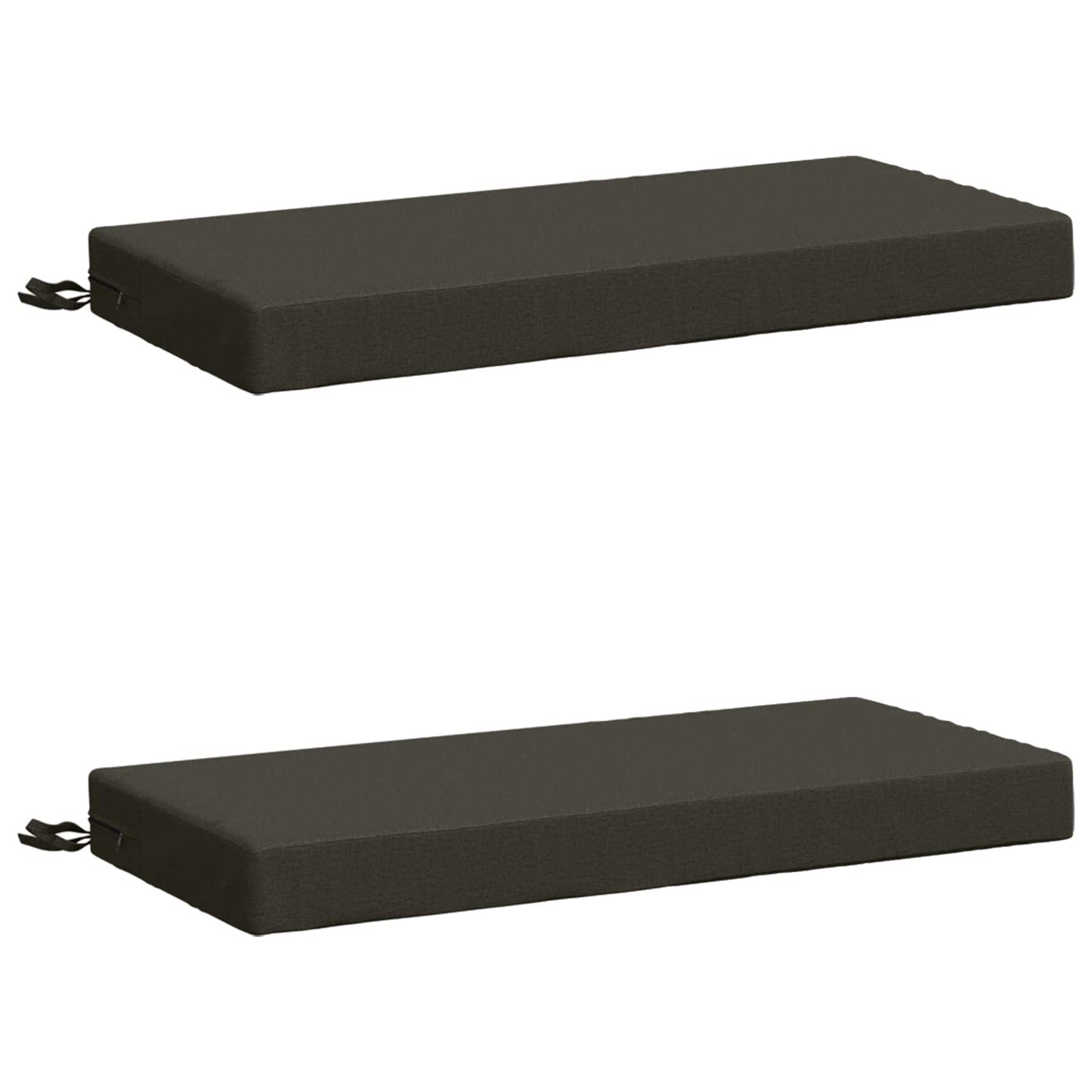 2-Piece Bench Cushions SOEST 2 pcs 100% Polyester Anthracite