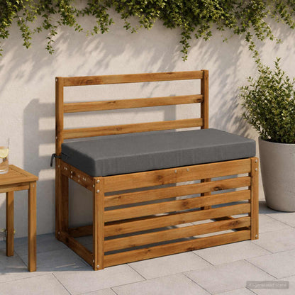 Bench Cushion SOEST 100% Polyester Grey 60 x 40 x 8 cm