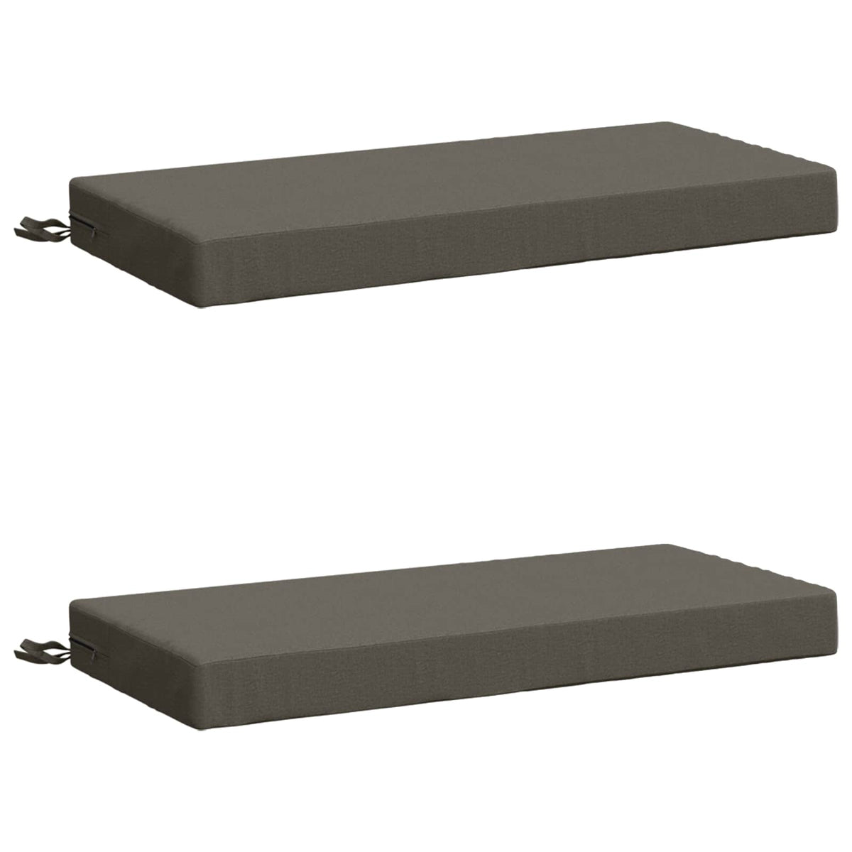 2-Piece Bench Cushions SOEST 2 pcs 100% Polyester Grey