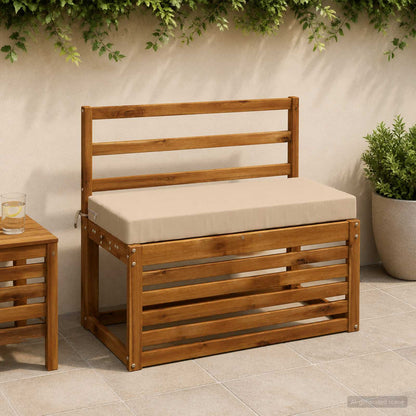 2-Piece Bench Cushions SOEST 2 pcs 100% Polyester Cream