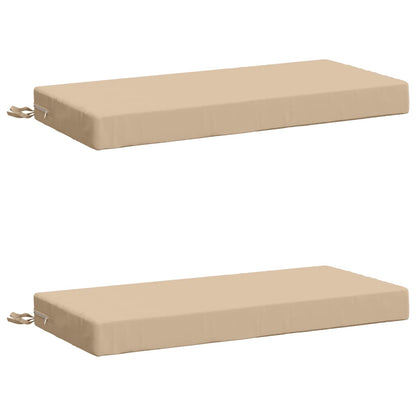 2-Piece Bench Cushions SOEST 2 pcs 100% Polyester Cream