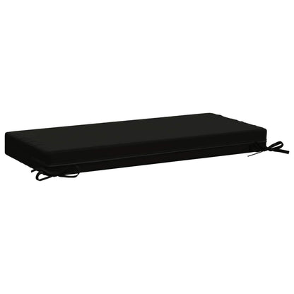 Bench Cushion SOEST 100% Polyester Black 60 x 40 x 8 cm
