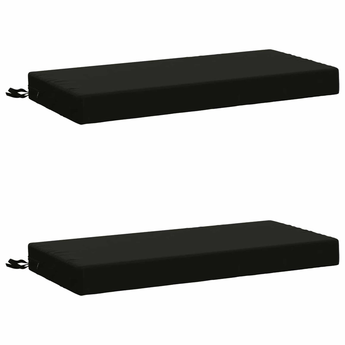 2-Piece Bench Cushions SOEST 2 pcs 100% Polyester Black