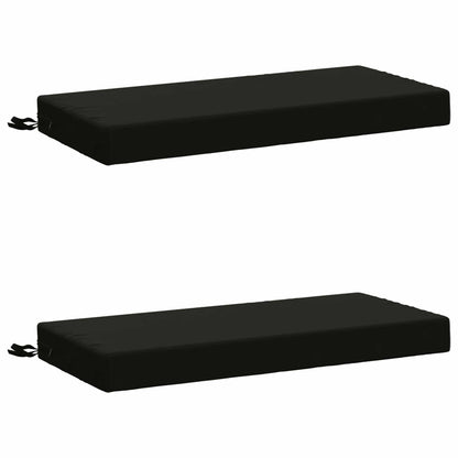 2-Piece Bench Cushions SOEST 2 pcs 100% Polyester Black