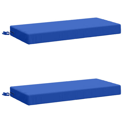 2-Piece Bench Cushions SOEST 2 pcs 100% Polyester Royal Blue