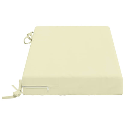 2-Piece Bench Cushions SOEST 2 pcs 100% Polyester Cream