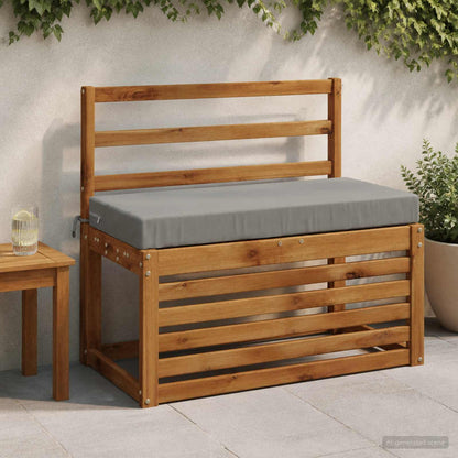 Bench Cushion SOEST 100% Polyester Grey 80 x 40 x 8 cm