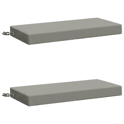 2-Piece Bench Cushions SOEST 2 pcs 100% Polyester Grey
