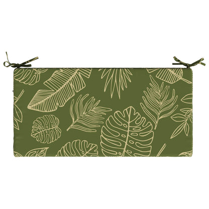 Bench Cushion SOEST 100% Polyester Leaf Design 60 x 40 x 8 cm
