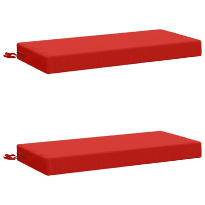 2-Piece Bench Cushions SOEST 2 pcs 100% Polyester Red