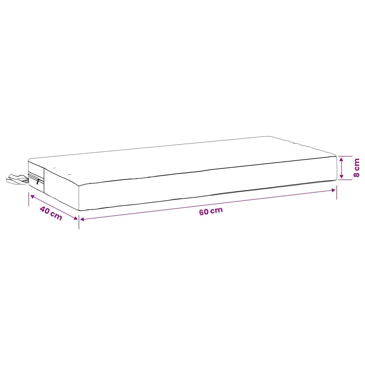 2-Piece Bench Cushions SOEST 2 pcs 100% Polyester Red
