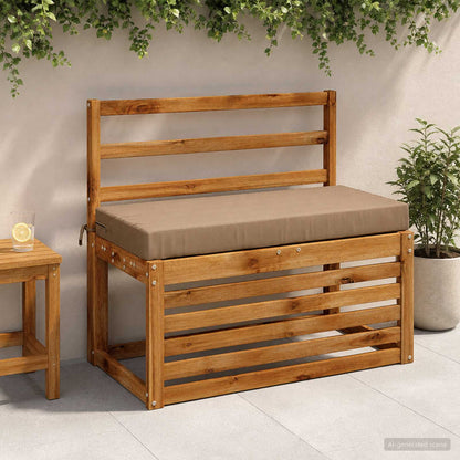 2-Piece Bench Cushions SOEST 2 pcs 100% Polyester Taupe