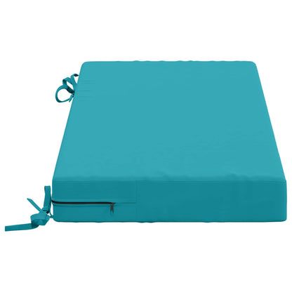 Bench Cushion SOEST 100% Polyester Turquoise 60 x 40 x 8 cm