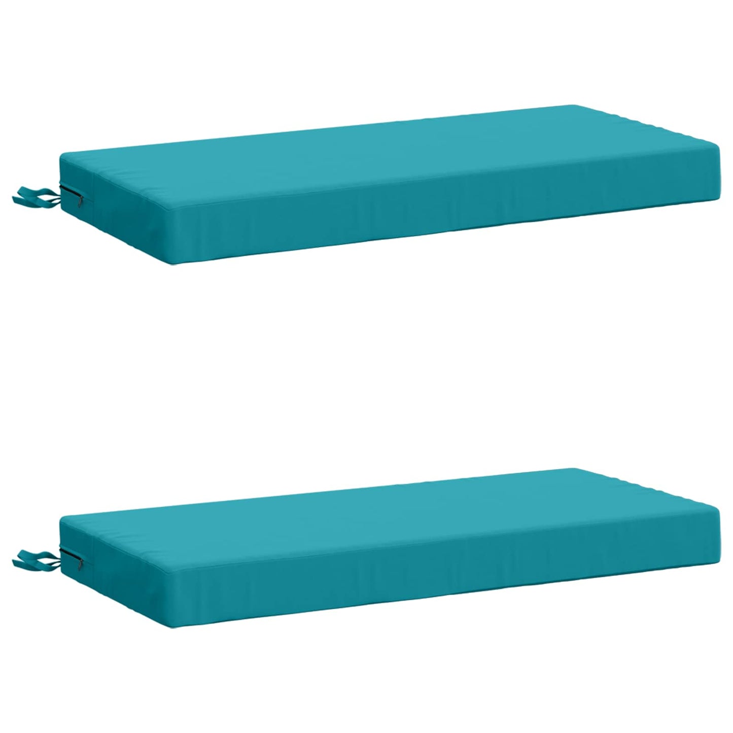 2-Piece Bench Cushions SOEST 2 pcs 100% Polyester Turquoise