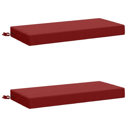 2-Piece Bench Cushions SOEST 2 pcs 100% Polyester Wine Red