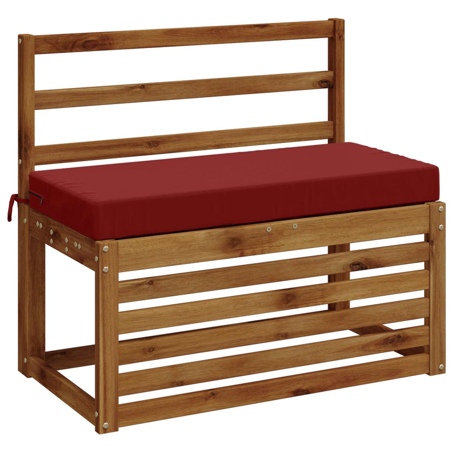 2-Piece Bench Cushions SOEST 2 pcs 100% Polyester Wine Red