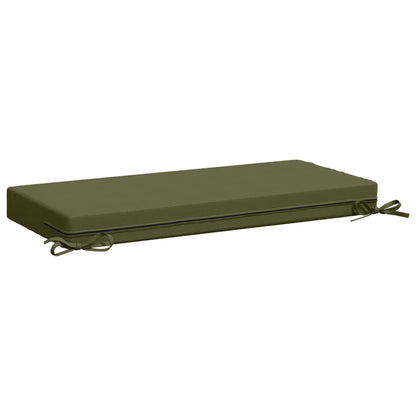 2-Piece Bench Cushions SOEST 2 pcs 100% Polyester Olive Green