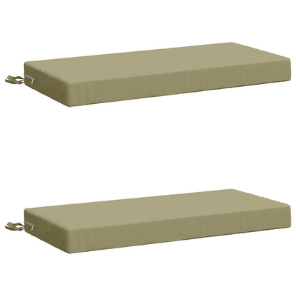 2-Piece Bench Cushions SOEST 2 pcs 100% Polyester Light Green