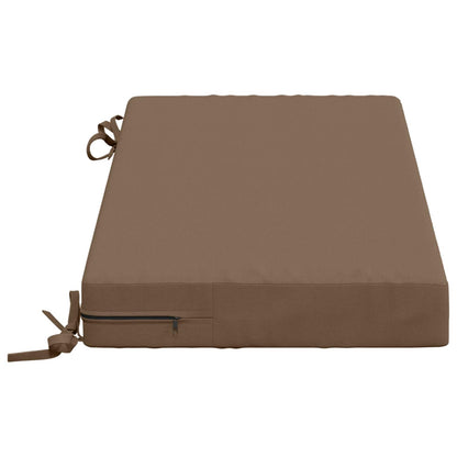 2-Piece Bench Cushions SOEST 2 pcs 100% Polyester Taupe